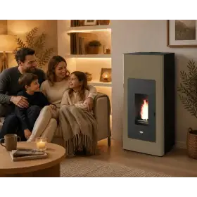 Ilaria Hydro stufa a pellet hydro 17.5 kW tortora