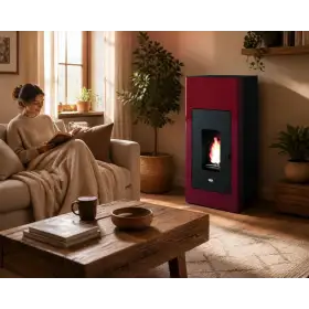 Ilaria Hydro stufa a pellet hydro 17.5 kW rosso