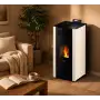 Mira 22 - Stufa a pellet hydro da 22 Kw bianco