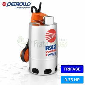RX 3/20 (5m) - Elettropompa per acque sporche VORTEX trifase da 0.75 HP Pedrollo - 1