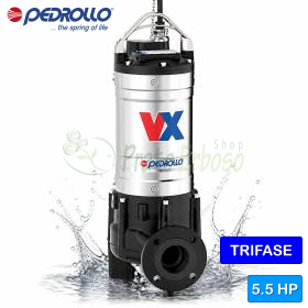 VX 55/65 - 5.5 HP three-phase VORTEX electric pump for waste water Pedrollo - 1