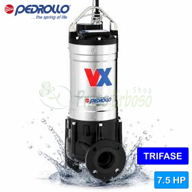 VX 75/80 - Bomba eléctrica VORTEX trifásica de 7,5 HP para aguas residuales Pedrollo - 1 VX 75/80 - Bomba eléctrica VORTEX trifásica de 7,5 HP para aguas residuales Pedrollo - 1