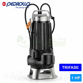 Bomba de aguas residuales VORTEX trifásica VXC 10/35 - 1 HP Pedrollo - 1