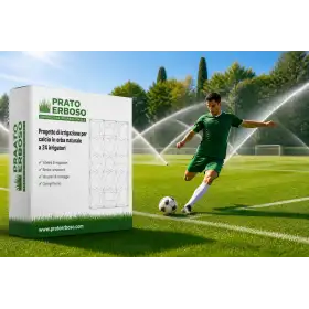 Proyecto de riego con 24 aspersores para campos de fútbol de césped natural.