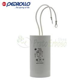 Condensador de 100 microfaradios, 450 V, ideal para aplicaciones eléctricas y electrónicas.