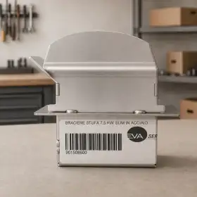 Brennkammer aus Edelstahl für 7,5 kW Pelletofen, robust und langlebig, ideal für effiziente Wärme.