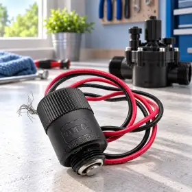 9V Magnetventil 35-3099 mit roten und schwarzen Kabeln für Bewässerungssysteme