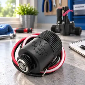 Solenoide bistabile 118-8816 con cavi rosso e bianco per sistemi di irrigazione