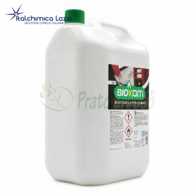 Bidon blanc de bioéthanol Biokam 5 L avec bouchon vert pour cheminées décoratives