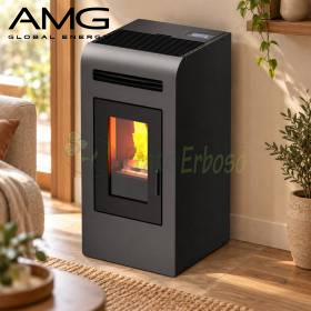 Sobë Cayenne - 12,3 kW me pelet, gri