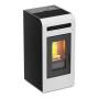 Cayenne - Stufa canalizzata a pellet da 12.3 Kw bianco