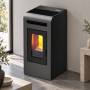 Cayenne - Stufa canalizzata a pellet da 12.3 Kw grigio