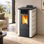 Basic Steel - Stufa a pellet da 8.7 Kw bianco