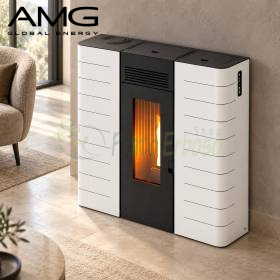 Slim ZS - Stufa a pellet da 6.5 Kw bianco