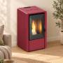Smart - Sobë peleti me energji ngjyrë burgundy 7.0 kw