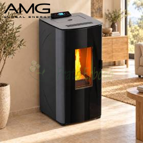 Idro DD - Estufa de pellets de 18,0 kW, gris