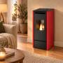 Vivian - Stufa a pellet da 11 Kw rosso