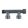M301-010-2 - Colector de tubería de 1" con 2 salidas