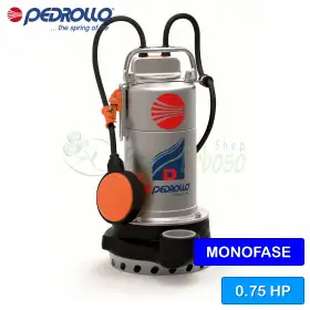 D 8 (5m) - Pompë elektrike trefazore 0,75 HP për ujë të pastër