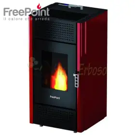 Leonora - Estufa de pellets roja de 7 Kw Free Point - 1