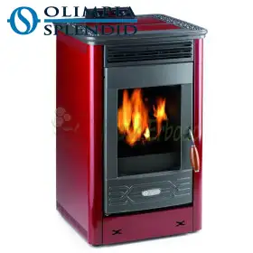 Dafne 65 - Stufa a pellet da 5.5 Kw bordeaux Olimpia Splendid - 1