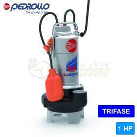 VX 10/50 (5m) - Pompë elektrike trefazore VORTEX 1 HP për ujërat e zeza Pedrollo - 1