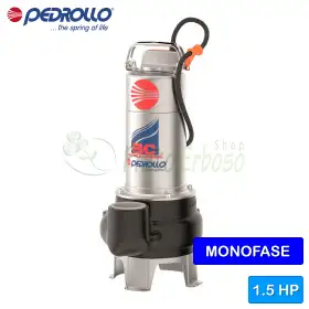 Pompă electrică monofazată cu două canale, BCm 15/50 - 1,5 CP, pentru ape uzate