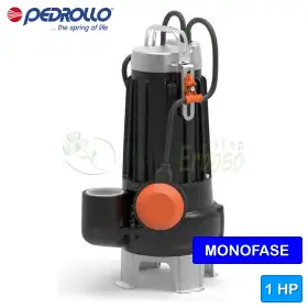 VXCm 10/35 - Electrobomba monofásica VORTEX de 1 HP para aguas residuales Pedrollo - 1 VXCm 10/35 - Electrobomba monofásica VORTEX de 1 HP para aguas residuales Pedrollo - 1