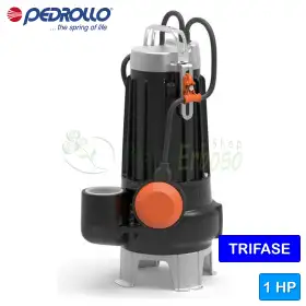 Pompë për ujëra të zeza VXC 10/35 - 1 HP trefazore VORTEX