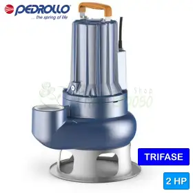 Pompe électrique d'assainissement VORTEX triphasée VXC 20/50 - 2 CV Pedrollo - 1