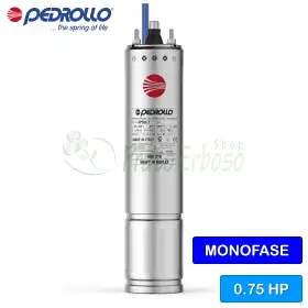 Motor rebobinable monofásico 4PDm/0,75 - 4" 0,75 HP