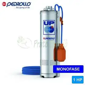 UPm 4/4-GE (10m) - Bomba eléctrica sumergible monofásica de 1 HP con interruptor de flotador