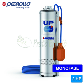 UPm 8/4-GE (10m) - 2 HP single-phase submersible electric pump with float switch