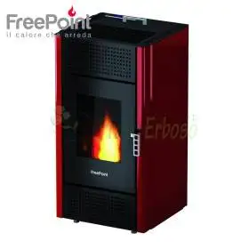Miriam - 7 kW roter Pelletofen Free Point - 1