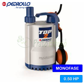 TOP 2 (10m) - 0.50 HP clear water drainage electric pump Pedrollo - 1