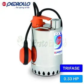 RX 1 (5m) - Elettropompa per acque chiare trifase da 0.33 HP RX 1 (5m) - Elettropompa per acque chiare trifase da 0.33 HP