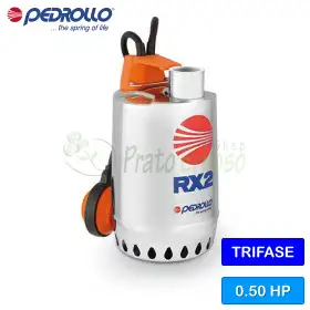 RX 2 (5m) - Pompe électrique triphasée 0,50 CV pour eau claire