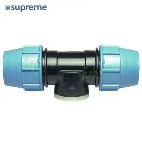 S085032012 - 90 Degree Compression Tee 32 x 1/2" x 32