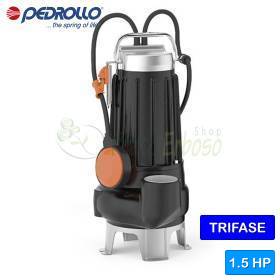 MC 15/45 - Bomba de aguas residuales trifásica de doble canal de 1,5 HP