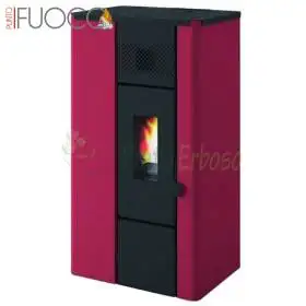 Noa - Stufa a pellet da 6.3 Kw rosso Punto Fuoco - 1