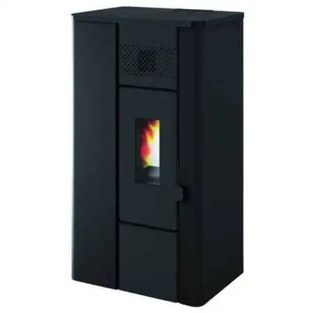 Noa - 6.3 Kw embossed black pellet stove Punto Fuoco - 1