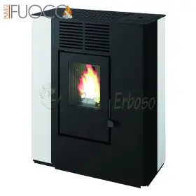 Sobă pe peleți cu conducte Nella - 9,4 kW, albă Punto Fuoco - 1