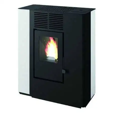 Nella - Estufa de pellets canalizada blanca de 9,4 kW Punto Fuoco - 1
