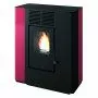 Nella - Stufa canalizzata a pellet da 9.4 Kw rosso