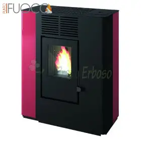 Nella - 9.4 kW red ducted pellet stove