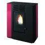 Nella poêle à granulés canalisable rouge 9,4 kW