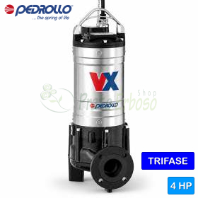 VX 40/65 - Electrobomba VORTEX trifásica de 4 HP para aguas residuales Pedrollo - 1 VX 40/65 - Electrobomba VORTEX trifásica de 4 HP para aguas residuales Pedrollo - 1