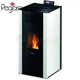 Mira 16 - Estufa de pellet hidro 16 Kw blanca Pegaso - 1