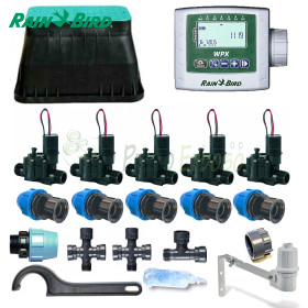 KI-RB-5Z9PZ - Kit de riego Rain Bird de 5 zonas, 9 V