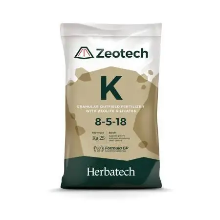 Zeotech K - Fertilizante para el césped de 25 Kg